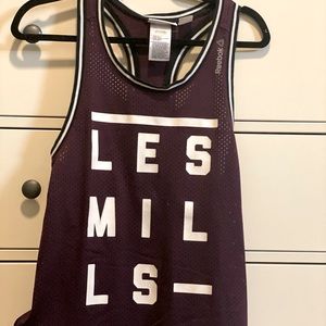 Reebok Les Mills Purple Jersey Top. Sz XS